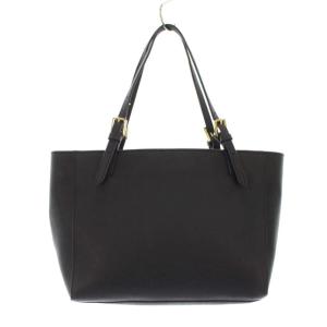 TORY BURCH トートバッグ ロゴ レザー ネイビー