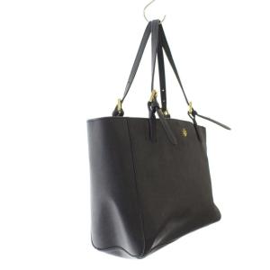 TORY BURCH トートバッグ ロゴ レザー ネイビー