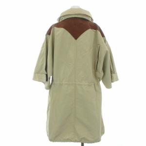 KAPITAL マウンテンパーカー ジャケット アウター ロング レザー切替 0 XS ベージュ 茶 ブラウン