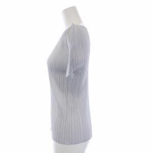 PLEATS PLEASE ISSEY MIYAKE イッセイミヤケ 半袖 カットソー クルーネック 3 L ライトグレー