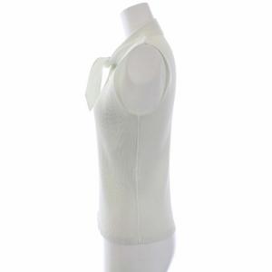 PLEATS PLEASE ISSEY MIYAKE イッセイミヤケ 19SS ノースリーブ カットソー リボン ボウタイ 3 L アイボリー