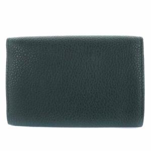 BALENCIAGA カードケース 名刺入れ 二つ折り レザー BBロゴ ライセンス ヴィンテージ 緑 グリーン