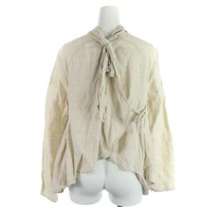 KAPITAL リネンドロンワーク えもんシャツ ブラウス 麻 長袖 1 S ベージュ