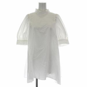 CELFORD 20SS バックリボンボリュームトップス ブラウス シャツ 半袖 38 ホワイト