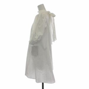 CELFORD 20SS バックリボンボリュームトップス ブラウス シャツ 半袖 38 ホワイト