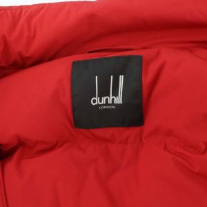 dunhill 近年モデル ダウンベスト ジップアップ フード 165/84A M相当 赤 レッド