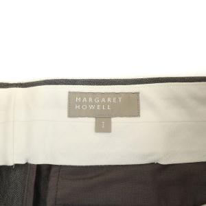 MARGARET HOWELL テーパードパンツ スラックス センタープレス リネン混 1 S グレー