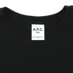 A.P.C. Tシャツ カットソー クルーネック 半袖 ロゴ ワンポイント S ホワイト ブラック