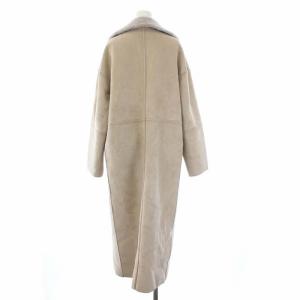 Ameri VINTAGE BLANKET LIKE FAKE MOUTON COAT チェスターコート ロング グレージュ