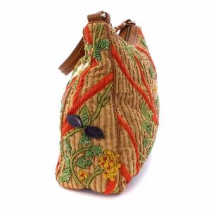 JAMIN PUECH ワンショルダーバッグ スパンコール ビーズ 刺繍 茶