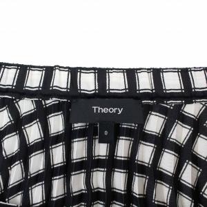 Theory 20AW CHECK TWILL POLY WB PLEATED SKT ロング プリーツスカート チェック ウエストゴム