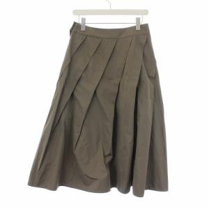 ADORE 20SS メモリーグログランタックフレアスカート M カーキ