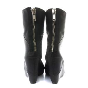 Rick Owens ショートブーツ サマーブーツ 厚底 オープントゥ 38.5 ブラック