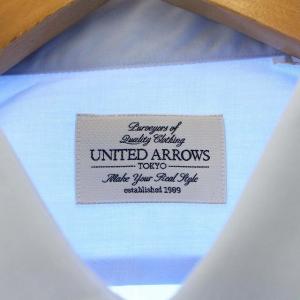 UNITED ARROWS ドレスシャツ シャツ ワイシャツ 長袖 43 L サックスブルー ライトブルー
