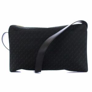 アナグラム ショルダーバッグ ナイロン レザー 黒 緑