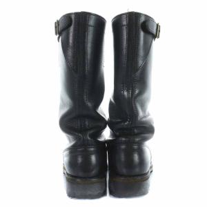 ANN DEMEULEMEESTER レザーロングブーツ ベルト装飾 24.5cm 黒