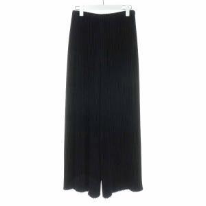 21AW PEライトクロスプリーツワイドゴムパンツ 36 ブラック