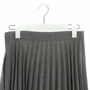 MARGARET HOWELL FOX BROTHERS 19SS プリーツスカート チェック 2 グレー