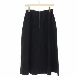MARGARET HOWELL 18SS HIGH TWIST COTTON LINEN フレアスカート ロング 麻 リネン 2 M 紺 ネイビー