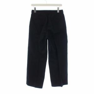 MARGARET HOWELL 19SS リネンコットンプレスワイドパンツ ハイウエスト 3 L 黒 ブラック