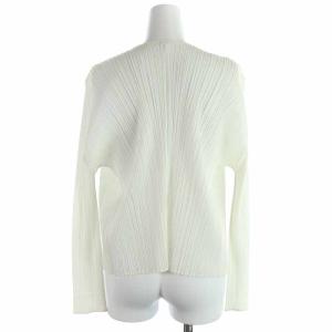 PLEATS PLEASE ISSEY MIYAKE イッセイミヤケ カーディガン プリーツ 長袖 3 ホワイト