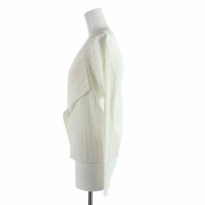 PLEATS PLEASE ISSEY MIYAKE イッセイミヤケ カーディガン プリーツ 長袖 3 ホワイト