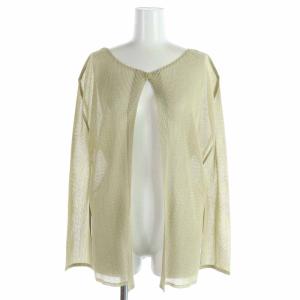 イッセイミヤケ ニットカーディガン メッシュ 長袖 3 L ベージュ