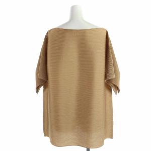 PLEATS PLEASE ISSEY MIYAKE イッセイミヤケ カットソー プルオーバー プリーツ 五分袖 ブラウン