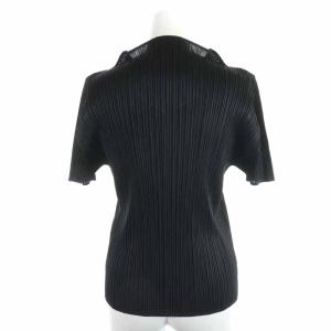 PLEATS PLEASE ISSEY MIYAKE イッセイミヤケ カットソー プリーツ 半袖 3 L 黒 ブラック