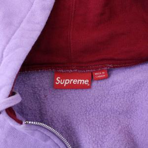 Supreme 18SS JET SLEEVE ZIP UP HOODED SWEATSHIRT L 紫