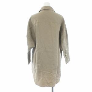 MADISONBLUE 近年モデル J.BRADLEY CUFF SHIRT C/LI シャツ リネン混 七分袖 1 S 茶 ブラウン MB174-5001