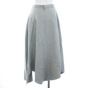 ENFOLD 19AW スカート フレア アシンメトリー ミモレ丈 ロング ウール 38 グレー