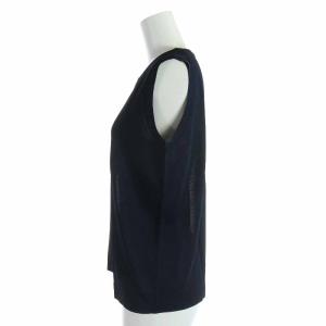 HERMES マルジェラ期 ニットカットソー メッシュ M ネイビー