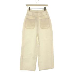 nagonstans 20AW デニムパンツ ジーンズ ワイド ハイウエスト フルレングス 34 XS 白 ホワイト