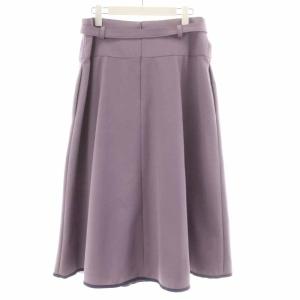 M'S GRACY 21SS ウェスト切り替えフレアースカート ロング マキシ ベルト 42 パープル