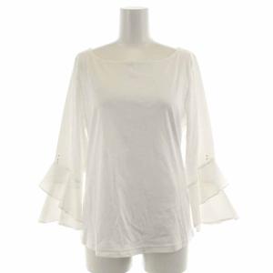 21SS カットソー 長袖 フリル袖 40 M 白 ホワイト