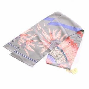 HERMES マキシツイリー  BRAZIL ブラジル スカーフ 絹 シルク100％ グレー