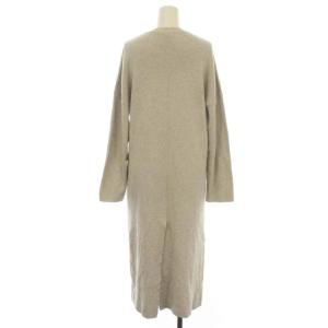 nagonstans 20AW ニット セーター ロング スリット カシミヤ混 クルーネック 長袖 36 S グレー