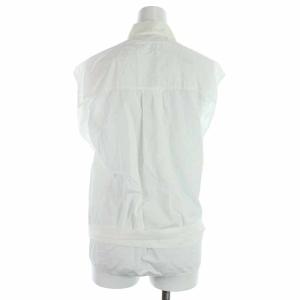 MM6 Maison Margiela 14AW ブラウス シャツ コットン ラップ巻き ノースリーブ 38 白