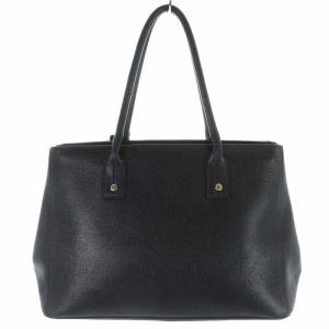FURLA LINDA トートバッグ ハンドバッグ レザー ロゴチャーム ブラック