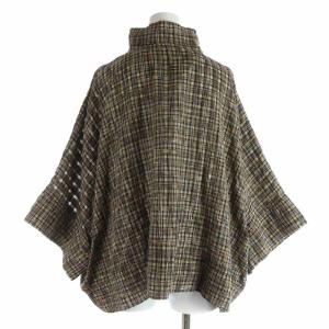 CLANE 20SS SEE-THROUGH CHECK OVER SHRIT JACKET ブラウン
