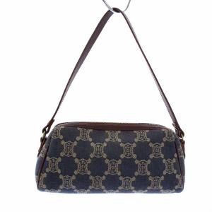 CELINE ヴィンテージ マカダム ハンドバッグ インディゴ