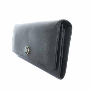 LOEWE 長財布 二つ折り レザー マカダム ロゴ ブラック