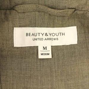 BEAUTY&YOUTH UNITED ARROWS テーラードジャケット コットンダンプダブル ジャケット 背抜き M グレー