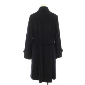OLD ENGLAND ステンカラーコート ロング アンゴラ ベルト 2way 38 ネイビー