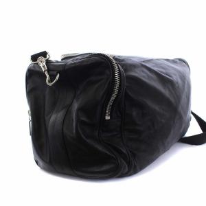 DIOR HOMME レザー ボストンバッグ ショルダーバッグ 黒