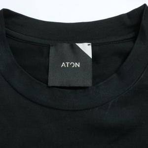 ATON 20SS SUVIN 60/2 OVERSIZED T-SHIRT カットソー 半袖 プルオーバー 4 XL 黒