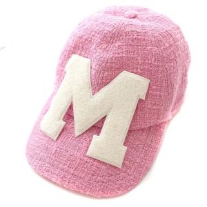 ベースボールキャップ ツイード ピンク