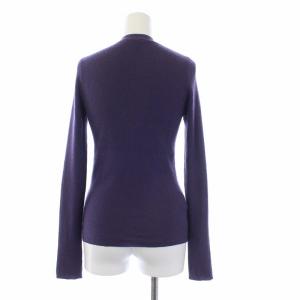 PRADA 長袖 ニットカーディガン Vネック カシミヤ シルク混 38 パープル