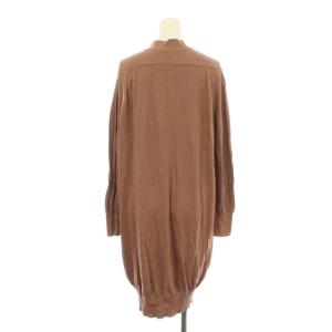 Drawer カーディガン ロング シルク混 長袖 1 S ピンクベージュ